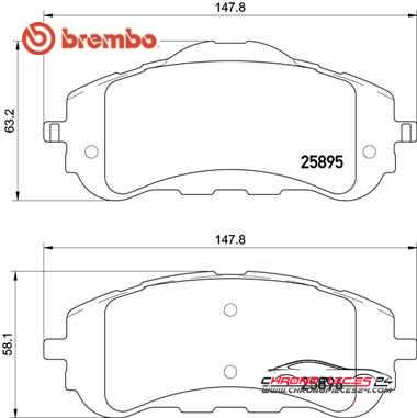 Achat de BREMBO P 61 120 Kit de plaquettes de frein, frein à disque pas chères