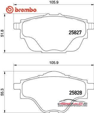 Achat de BREMBO P 61 124 Kit de plaquettes de frein, frein à disque pas chères