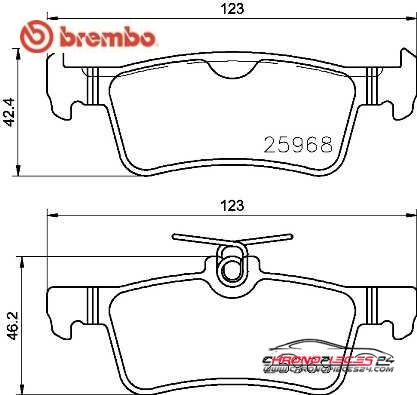 Achat de BREMBO P 61 126 Kit de plaquettes de frein, frein à disque pas chères