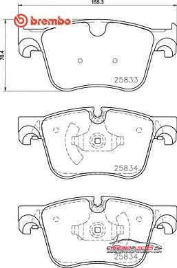 Achat de BREMBO P 61 127 Kit de plaquettes de frein, frein à disque pas chères