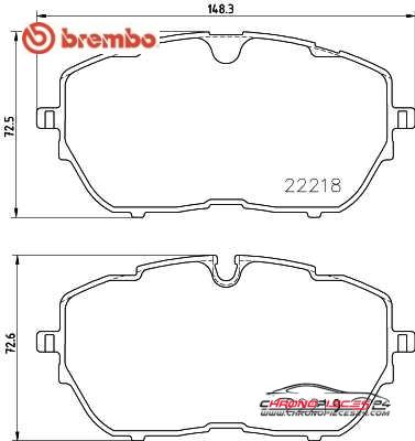 Achat de BREMBO P 61 128 Kit de plaquettes de frein, frein à disque pas chères