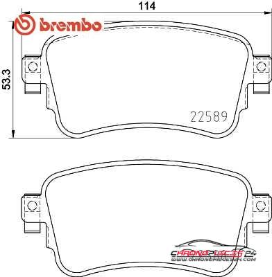 Achat de BREMBO P 61 133 Kit de plaquettes de frein, frein à disque pas chères