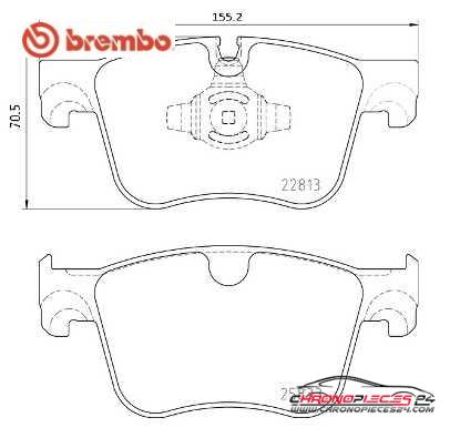 Achat de BREMBO P 61 135 Kit de plaquettes de frein, frein à disque pas chères