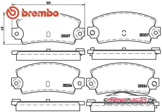 Achat de BREMBO P 68 002 Kit de plaquettes de frein, frein à disque pas chères