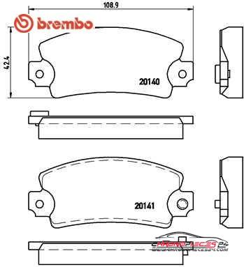 Achat de BREMBO P 68 004 Kit de plaquettes de frein, frein à disque pas chères