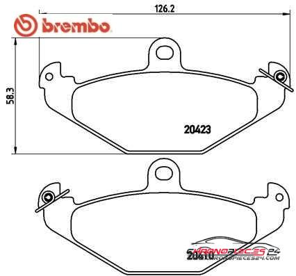 Achat de BREMBO P 68 017 Kit de plaquettes de frein, frein à disque pas chères