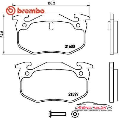 Achat de BREMBO P 68 018 Kit de plaquettes de frein, frein à disque pas chères