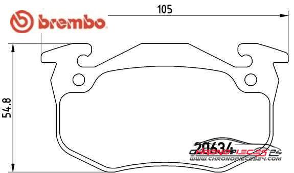 Achat de BREMBO P 68 020 Kit de plaquettes de frein, frein à disque pas chères