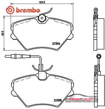 Achat de BREMBO P 68 022 Kit de plaquettes de frein, frein à disque pas chères