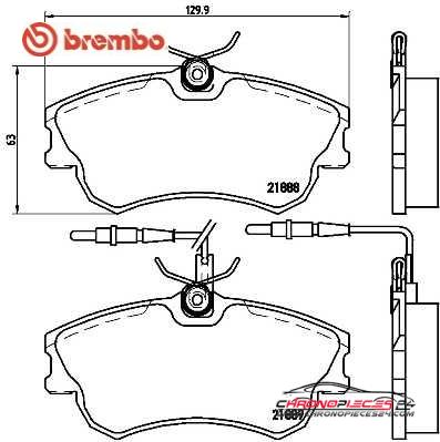 Achat de BREMBO P 68 023 Kit de plaquettes de frein, frein à disque pas chères