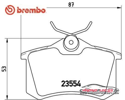 Achat de BREMBO P 68 024 Kit de plaquettes de frein, frein à disque pas chères