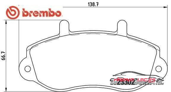 Achat de BREMBO P 68 025 Kit de plaquettes de frein, frein à disque pas chères