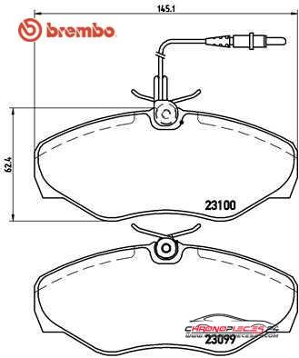 Achat de BREMBO P 68 026 Kit de plaquettes de frein, frein à disque pas chères