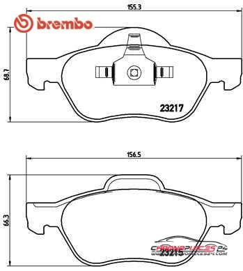 Achat de BREMBO P 68 029 Kit de plaquettes de frein, frein à disque pas chères