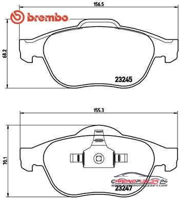 Achat de BREMBO P 68 030 Kit de plaquettes de frein, frein à disque pas chères