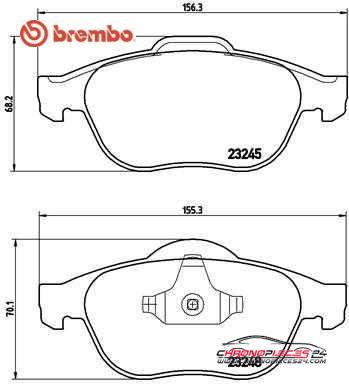 Achat de BREMBO P 68 032 Kit de plaquettes de frein, frein à disque pas chères