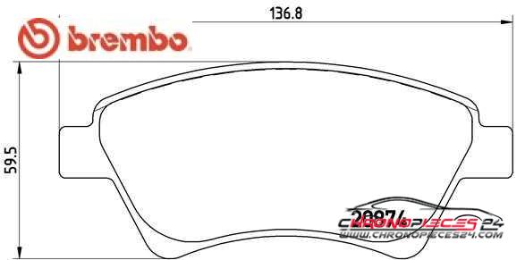 Achat de BREMBO P 68 034 Kit de plaquettes de frein, frein à disque pas chères