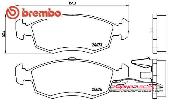 Achat de BREMBO P 68 039 Kit de plaquettes de frein, frein à disque pas chères