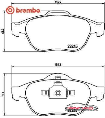 Achat de BREMBO P 68 040 Kit de plaquettes de frein, frein à disque pas chères