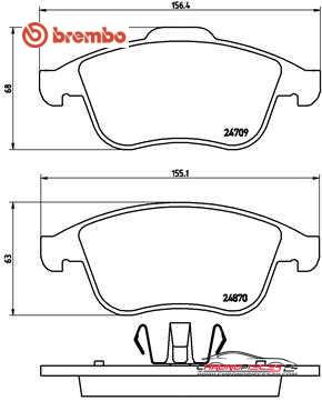 Achat de BREMBO P 68 045 Kit de plaquettes de frein, frein à disque pas chères