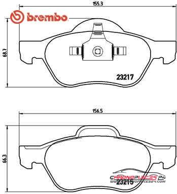 Achat de BREMBO P 68 048 Kit de plaquettes de frein, frein à disque pas chères