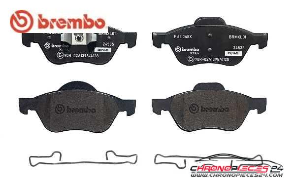 Achat de BREMBO P 68 048X Kit de plaquettes de frein, frein à disque pas chères