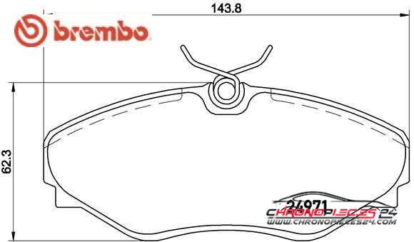 Achat de BREMBO P 68 055 Kit de plaquettes de frein, frein à disque pas chères