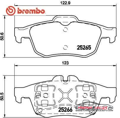 Achat de BREMBO P 68 057 Kit de plaquettes de frein, frein à disque pas chères