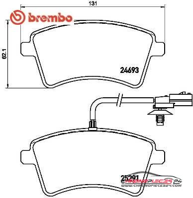 Achat de BREMBO P 68 058 Kit de plaquettes de frein, frein à disque pas chères