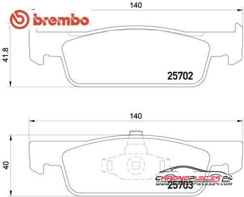 Achat de BREMBO P 68 059 Kit de plaquettes de frein, frein à disque pas chères