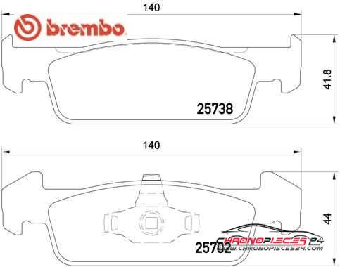 Achat de BREMBO P 68 060 Kit de plaquettes de frein, frein à disque pas chères