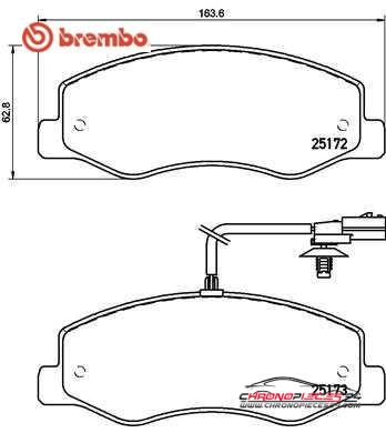 Achat de BREMBO P 68 061 Kit de plaquettes de frein, frein à disque pas chères