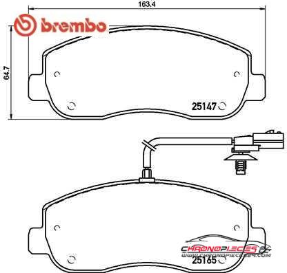 Achat de BREMBO P 68 062 Kit de plaquettes de frein, frein à disque pas chères