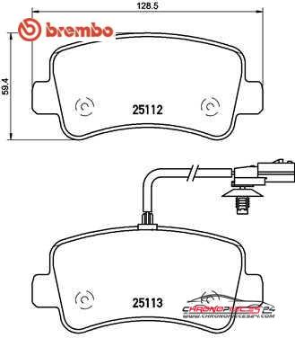 Achat de BREMBO P 68 063 Kit de plaquettes de frein, frein à disque pas chères