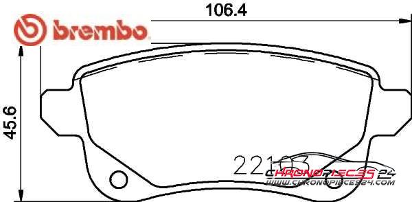 Achat de BREMBO P 68 064 Kit de plaquettes de frein, frein à disque pas chères