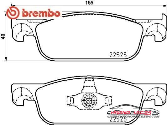 Achat de BREMBO P 68 065 Kit de plaquettes de frein, frein à disque pas chères