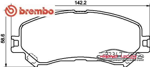 Achat de BREMBO P 68 067 Kit de plaquettes de frein, frein à disque pas chères