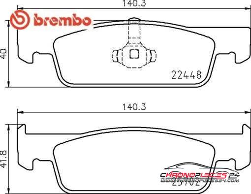 Achat de BREMBO P 68 069 Kit de plaquettes de frein, frein à disque pas chères