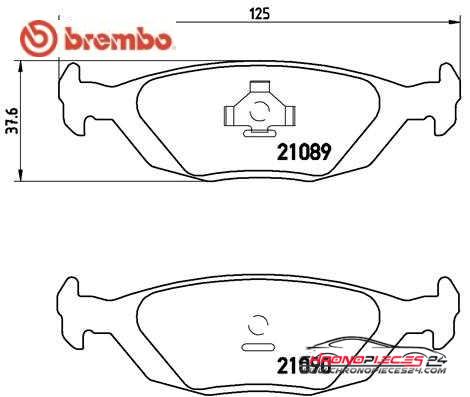 Achat de BREMBO P 71 003 Kit de plaquettes de frein, frein à disque pas chères