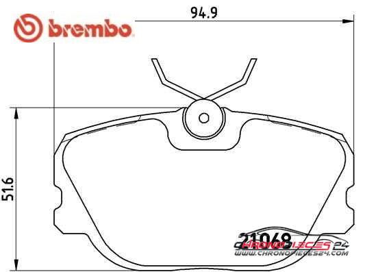 Achat de BREMBO P 71 004 Kit de plaquettes de frein, frein à disque pas chères