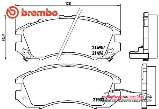 Achat de BREMBO P 78 004 Kit de plaquettes de frein, frein à disque pas chères