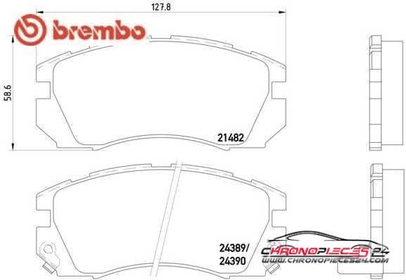 Achat de BREMBO P 78 007 Kit de plaquettes de frein, frein à disque pas chères