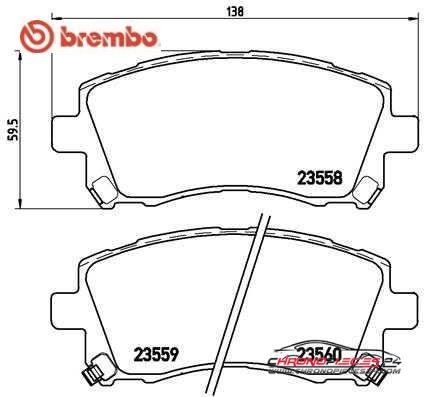 Achat de BREMBO P 78 010 Kit de plaquettes de frein, frein à disque pas chères