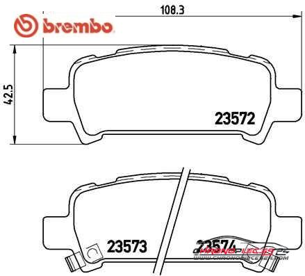 Achat de BREMBO P 78 011 Kit de plaquettes de frein, frein à disque pas chères