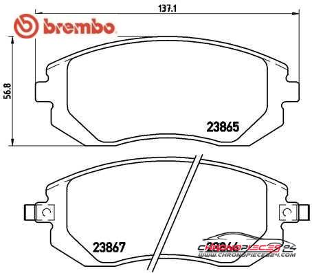 Achat de BREMBO P 78 013 Kit de plaquettes de frein, frein à disque pas chères