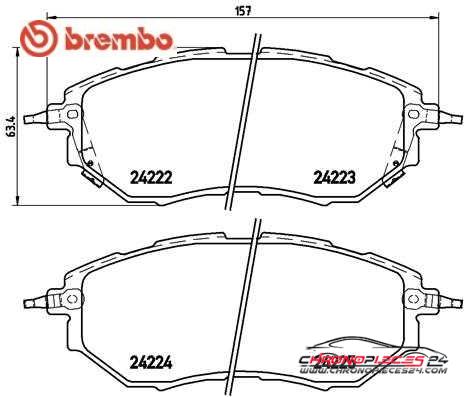 Achat de BREMBO P 78 017 Kit de plaquettes de frein, frein à disque pas chères