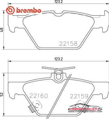 Achat de BREMBO P 78 026 Kit de plaquettes de frein, frein à disque pas chères