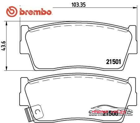 Achat de BREMBO P 79 006 Kit de plaquettes de frein, frein à disque pas chères