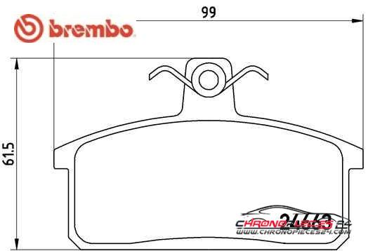 Achat de BREMBO P 79 007 Kit de plaquettes de frein, frein à disque pas chères