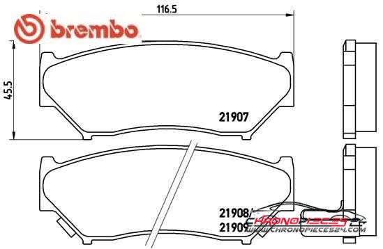 Achat de BREMBO P 79 008 Kit de plaquettes de frein, frein à disque pas chères